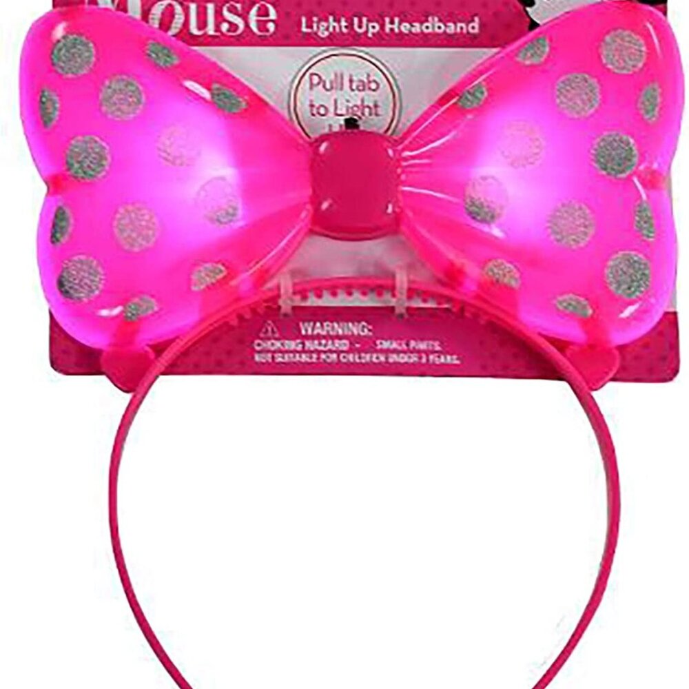 Disney Minnie Mouse Headband with Bow, Pink - NEW SEE DETAILS
